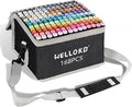 Alcohol Markers, 168 Colors Dual Tip Permanent Art Markers for Drawing,for Kids Adult Coloring, Alcohol, Based Ink Ideal for Book Painting and Card Making