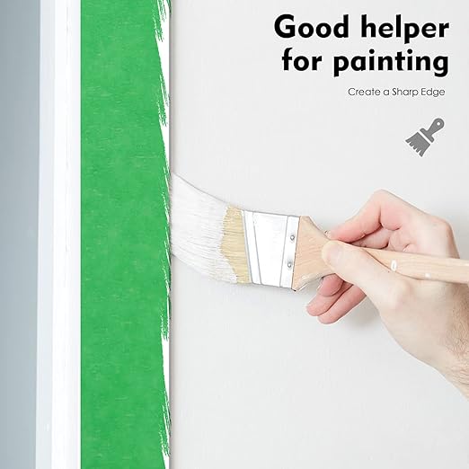 Green Painters Tape,1 inch x 60 Yards x 10 Rolls (600 Yards Total) - Medium Adhesive Masking Tape for Painting,Labeling,DIY Crafting,Decoration and School Projects