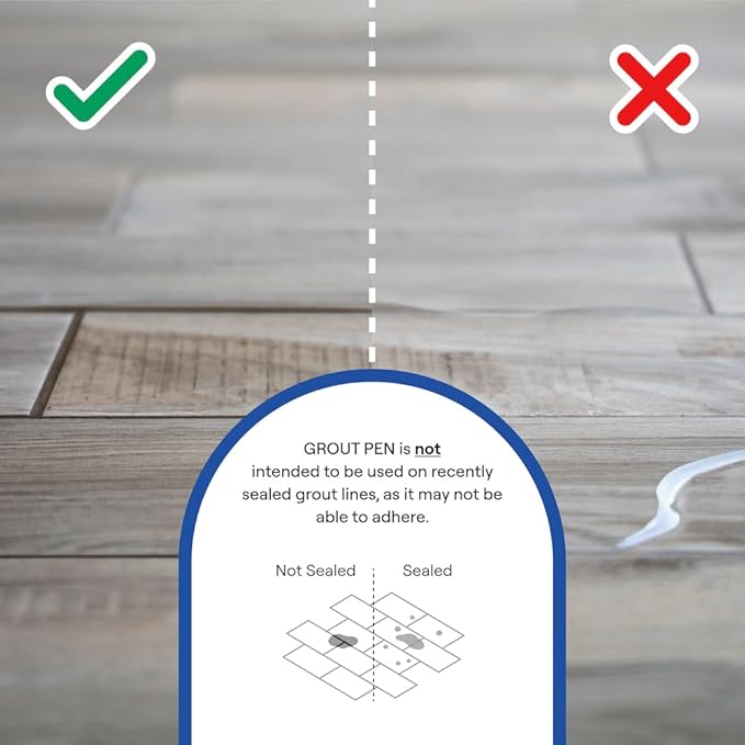 Grout Pen Grout Paint: Waterproof Tile Paint Grout Refresh Restorer for Floor, Kitchen & Bathroom Shower Tiles - Light Grey - Can Size for Larger Projects - 125ml (4.2oz)