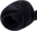 3.53oz Wool Roving Yarn, Wool Felting Supplies, Pure Wools, Chunky Yarn, Spinning Wool Roving for Needle Felting Wet Felting DIY Hand Spinning (Black)