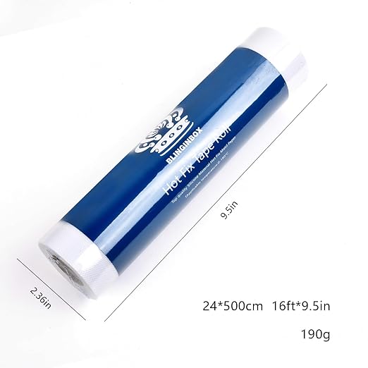 Blinginbox Hotfix Tape,Hot Fix Rhinestones Transfer Film Paper Iron on Rhinestones Transfer Paper.(16ft*9.5in)