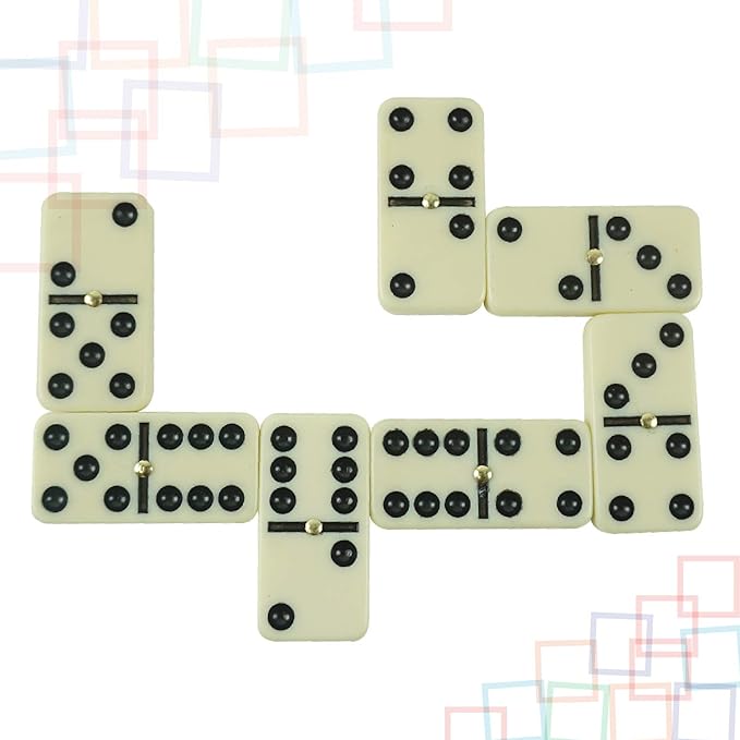 ERLLE - Jumbo Dominoes Set, Extra-Large Double Six Domino Set for Kids & Adults, Premium Giant Dominoes for Outdoor & Indoor Games, Classic Mexican Train, Chicken Foot, and Family Game Night Fun