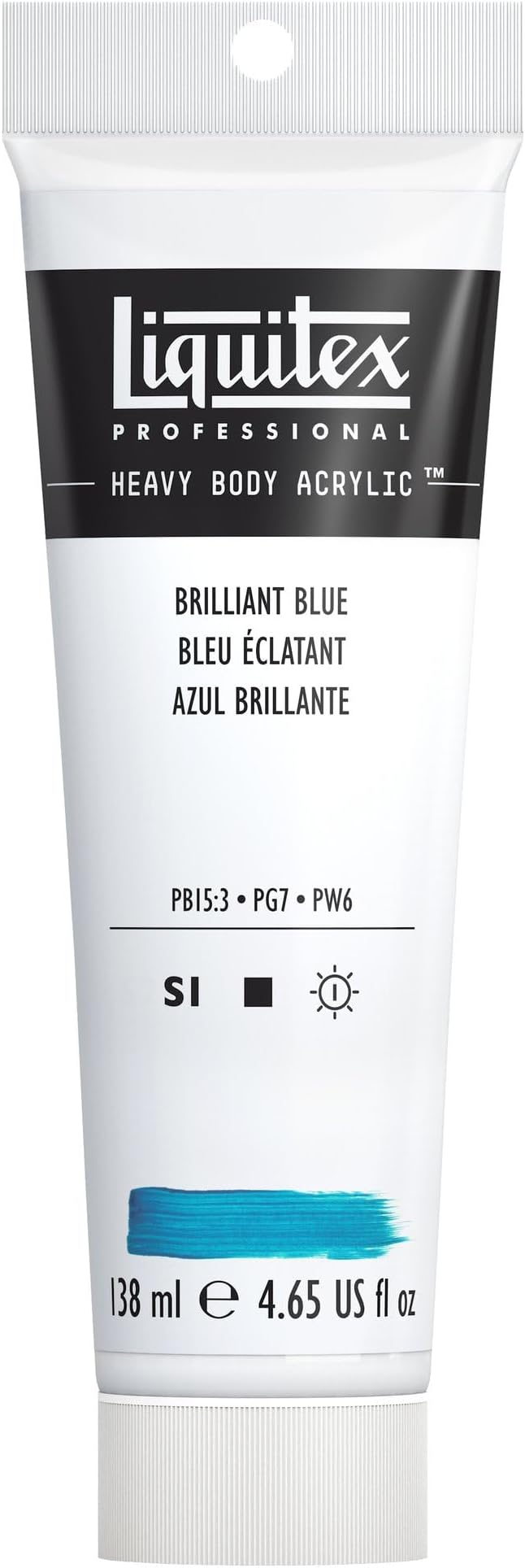 Liquitex Professional Heavy Body Acrylic Paint, 4.65-oz (138ml) Tube, Brilliant Blue