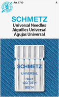 SCHMETZ Universal Sewing Machine Needles - Size 90/14, 5-Needle Cards, Pack of 1