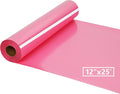 HTV Iron on Vinyl 12Inch by 25ft Roll Heat Transfer Vinyl for T-Shirt HTV Rolls for All Cutter Machine - Easy to Cut & Weed for Heat Transfer Design (25ft, Pink)