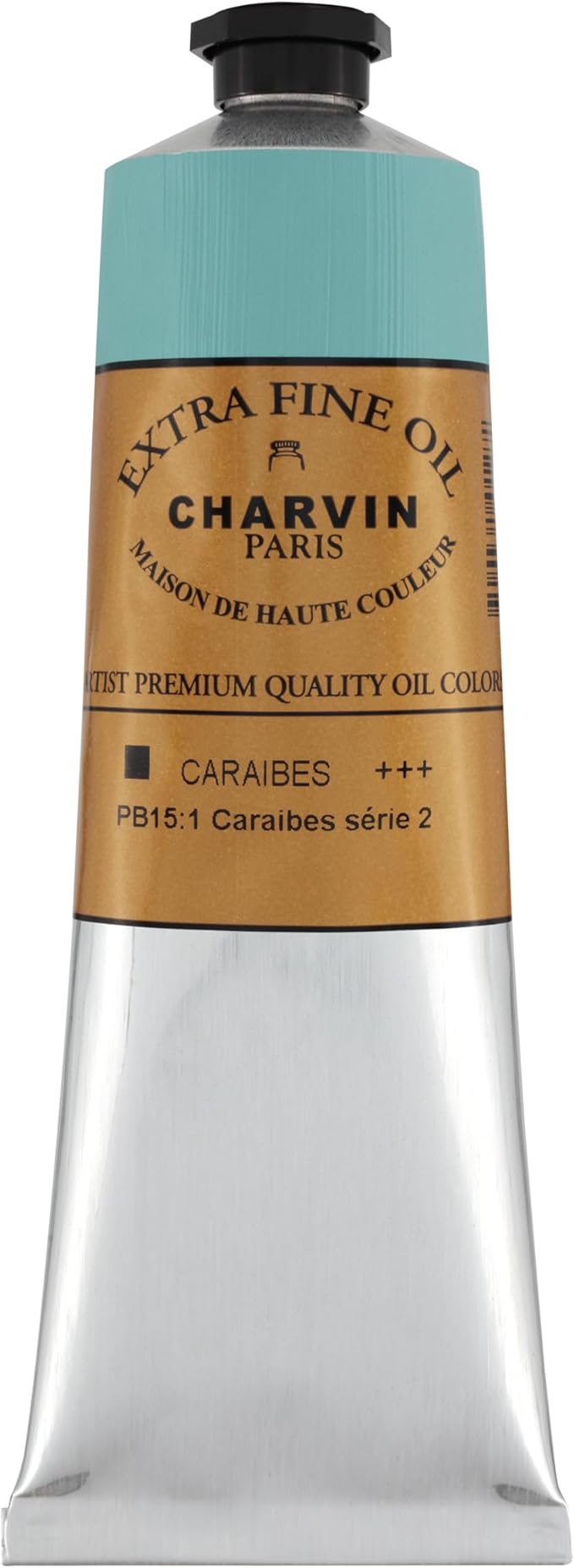 Charvin Extra Fine Oil Paint, Caribbean Blue 150 ml - Triple-Milled, Rich Texture, Poppy Oil-Based, Light-Fast, Handmade, Archival Quality