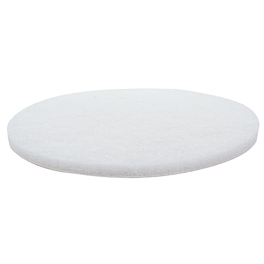 White Buffing and Polishing Pad with Hook and Loop Back | Apply Hard Wax Oils and Stain (20, 5 inch)