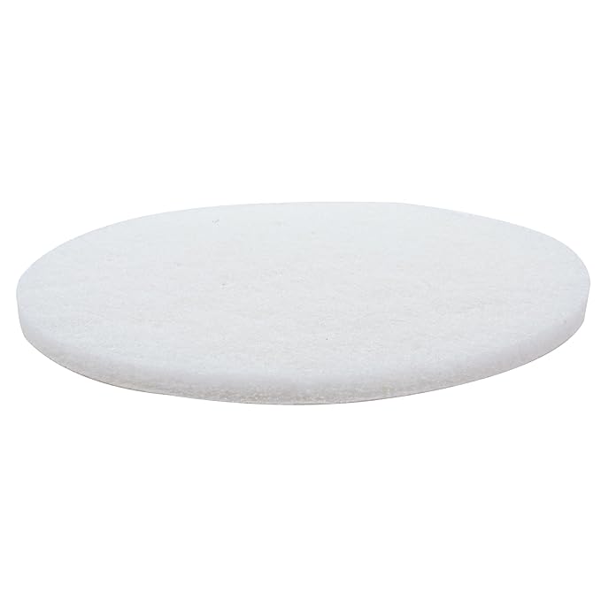 White Buffing and Polishing Pad with Hook and Loop Back | Apply Hard Wax Oils and Stain (20, 6 inch)