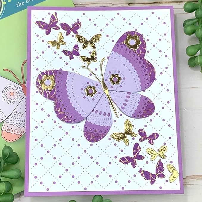 Cutting Dies for Card Making, Metal Scrapbooking Die-Cuts, DIY Bckground Frame Crafts Embossing Stencil, Paper Template Mold/Photo Album Arts Tool (Mini Butterfly-8.4x5cm)