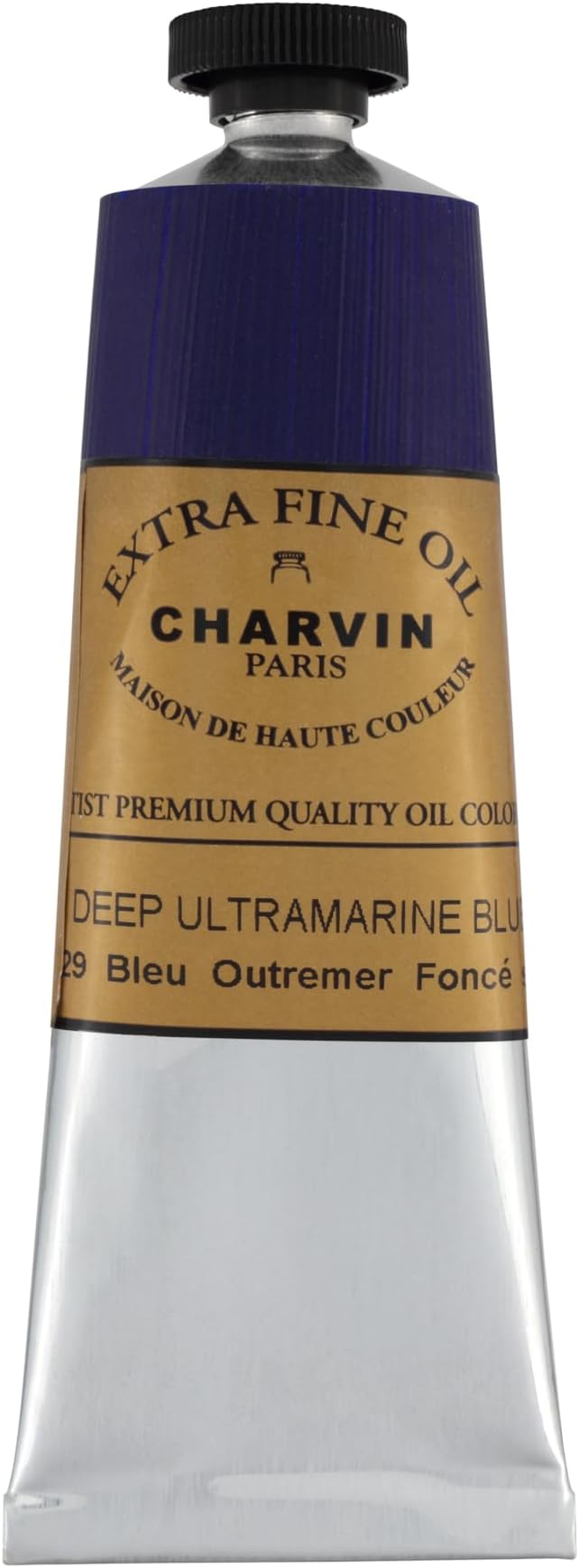 Charvin Extra Fine Oil Paint, Ultramarine Blue Deep 60 mL - Triple-Milled, Rich Texture, Poppy Oil-Based, Light-Fast, Handmade, Archival Quality