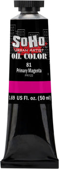 Soho Urban Artist Oil Paint - Primary Magenta, 50 ml Tube - Best Valued Oil Colors for Painting, Excellent Pigment Load