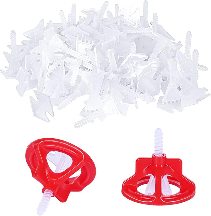 Professional Tile Leveling System Kit，Anti-Loosening Spacers/Wall, Bathroom Tiling - 1/32" Precision Alignment & Grout Spacing Tools(500base, 1/32)