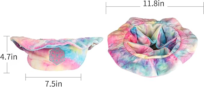 Large Dice Bags with Pockets Rainbow Storage Bag D20 Logo for DND RPG Game Dices (with 1lb Random DND Dice)