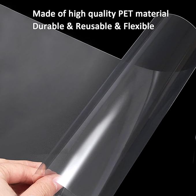 15 Pack 6 Mil Blank Stencil Sheets 12 x 24 inch Mylar Sheet Clear PET Blank Stencil Making Sheet Blank Mylar Templates for DIY Art Craft, Cricut, Silhouette, Vinyl Cutting