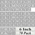 6 Inch Alphabet Letter Stencils for Painting - 70 Pack Letter and Number Stencil Templates with Signs for Painting on Wood, Reusable Letters and Numbers Stencils for Chalkboard Wood Signs & Wall Art