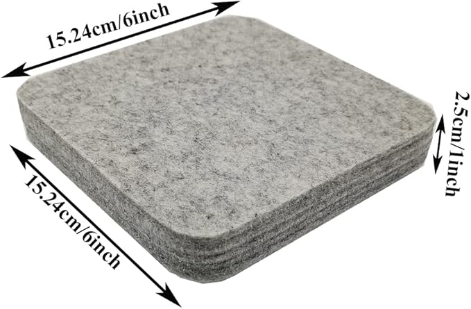 Wool Needle Felting Pad,Needled Felting Mat Woolen Block Thick and Firm Needle Felting Base for Precision Felting Projects Including Pair of Leather Finger Guards (6inch*6inch)