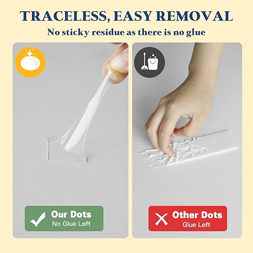 0.99'' Double Sided Sticky Tack, 75pcs Removable Mounting Putty, No Trace Adhesive Putty, TackPutty for Wall Hanging, Crafts, Posters, Picture Classroom Decoration Museum