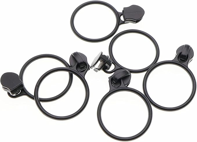 Leekayer #5 Black Nylon Coil Zippers by The Yards Bulk 10 Yards with 25pcs Black Ring Pull Sliders for DIY Tailor Sewing Craft,Luggage,Dress,Sofa Cushion,Pillow,Bag