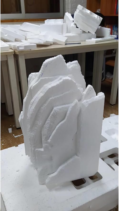 Crafare Craft Foam Blocks 10X10X4 Inch Polystyrene Squares Foam Block for Crafting for Arts School Projects Sculptures Floral Arrangements Modeling and Centerpieces