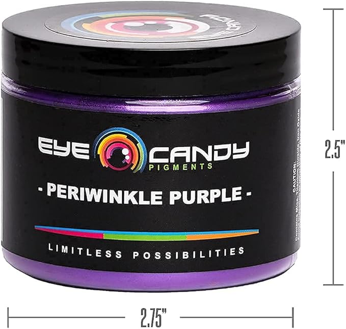 Eye Candy Pigments Premium Purple Mica Powder - Periwinkle Purple (50gr) - for Epoxy, Resin, Soap, Paint, Woodworking, Acrylic Pouring, Bath Bombs, Fishing Lures - DIY Arts and Crafts Additive