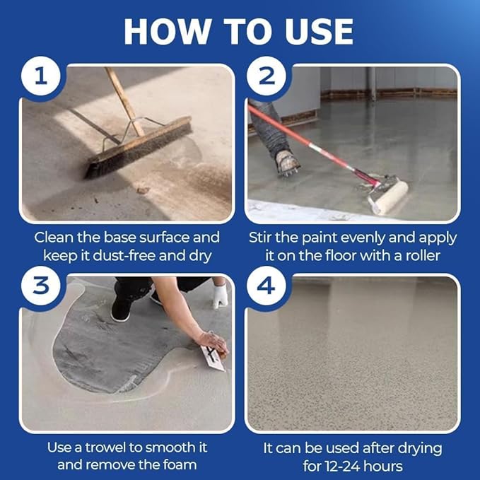 Louis Forest Epoxy Floor Paint, High-Gloss Marble Effect Coating, Epoxy Colored Sand Floor Paint, Wear-Resistant and Non-Slip for Indoor Outdoor (0.5KG-Sesame gray)