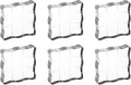 PATIKIL 1.2"x1.2" Acrylic Stamp Block, 6Pcs Clear Stamping Block with Grid Lines Decorative Mounting Blocks Wave for Scrapbooking DIY Crafts Card Making