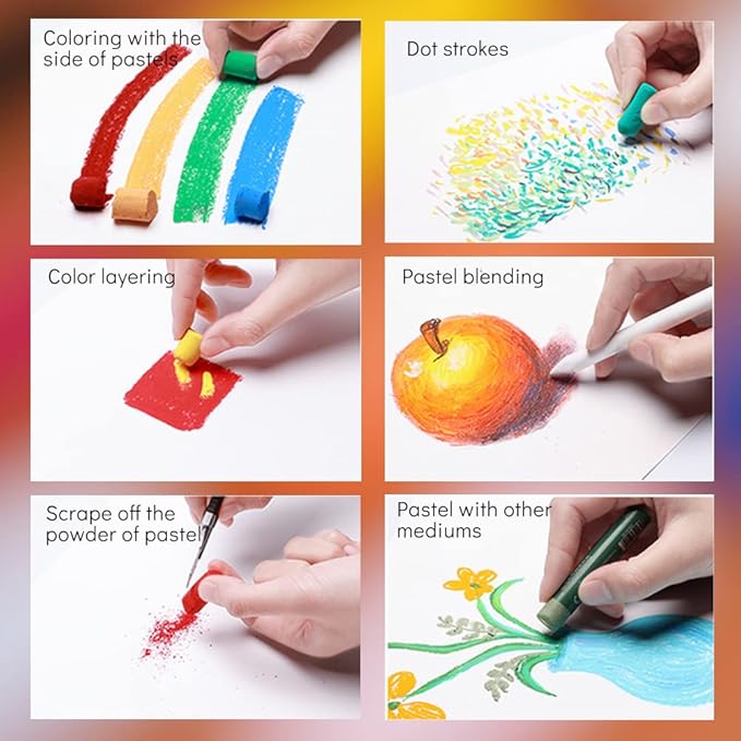 Paul Rubens Professional Soft Pastels, 36 Colors Chalk Pastels, Non Toxic Handmade Soft Chalk Pastels Set for Painting, Drawing, Blending, Crafting, Ideal Art Supplies for Artists, Beginners