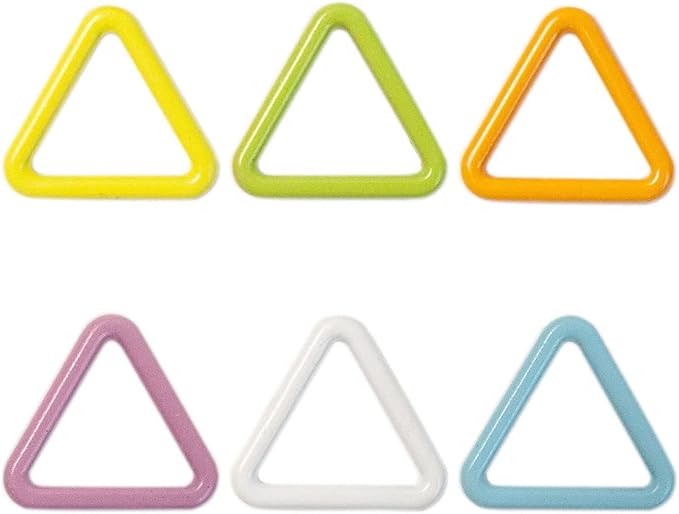 Hilsayum 30PCS Mini Metal Stitch Markers Triangle-Shaped Stitch Markers Multicolor Crochet Markers for Sewing Weaving