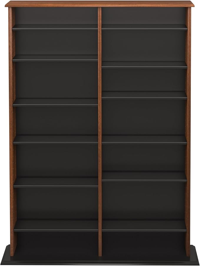 Prepac 2 Column Display Cabinet Media Storage, 38.75" Wide, Cherry