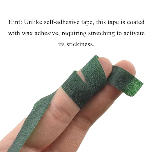 HAHIYO Dark Green 3Rolls 0.5Inch Wide Floral Tape - 270Feet/90Yard Total Paper Waterproof Florist Stem Wrap Tape Decorative Tape for Bouquet Stem Wrapping Corsages Flower Arranging Floral Craft