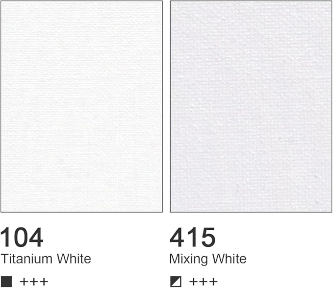 AUREUO White Acrylic Paint Set, 4 Fl Oz / 120ml 2 Tubes Set, Rich Pigment Art Craft Paints for Canvas, Rocks, Wood, Ceramic, Fabric