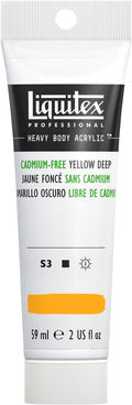 Liquitex Professional Heavy Body Acrylic Paint, 2-oz (59ml) Tube, Cadmium Free Yellow Deep