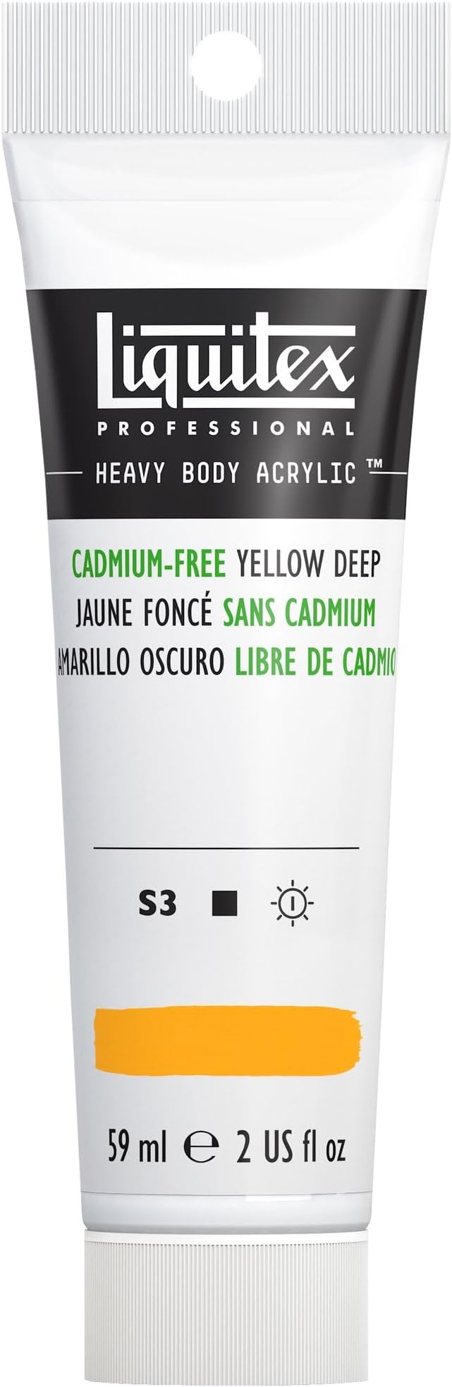 Liquitex Professional Heavy Body Acrylic Paint, 2-oz (59ml) Tube, Cadmium Free Yellow Deep
