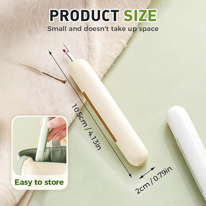 2 in 1 Needle Threader Seam Ripper, Upgraded Sewing Kit Tool for Needle Threading and Seam Removal, Quilting Stitching Supplies for Elderly and Sewing Enthusiasts (Orange)