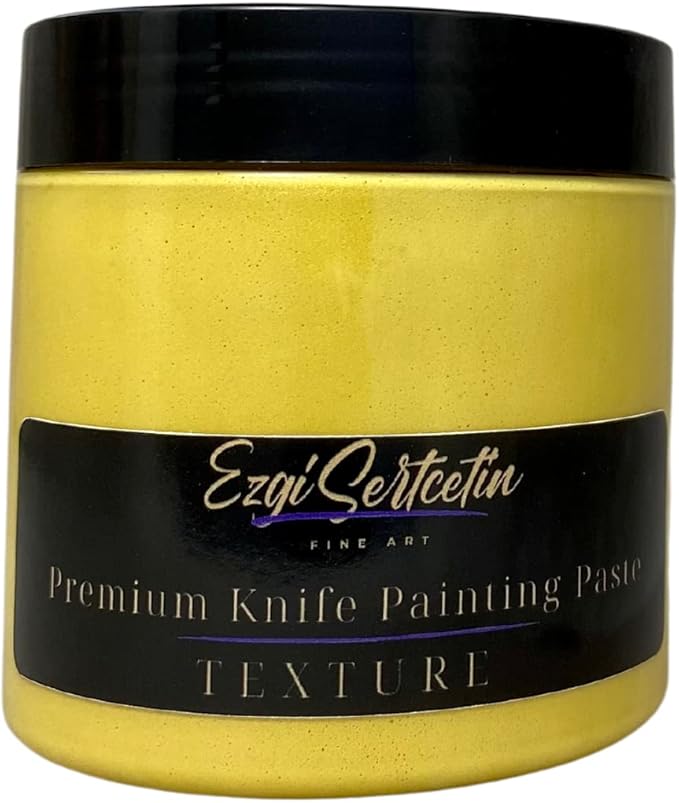 Premium Palette Knife Painting Paste|Texture Paste|Authentic Bright Colors|Ready to Use|Easy to Apply| 6oz (Moricante Yellow)