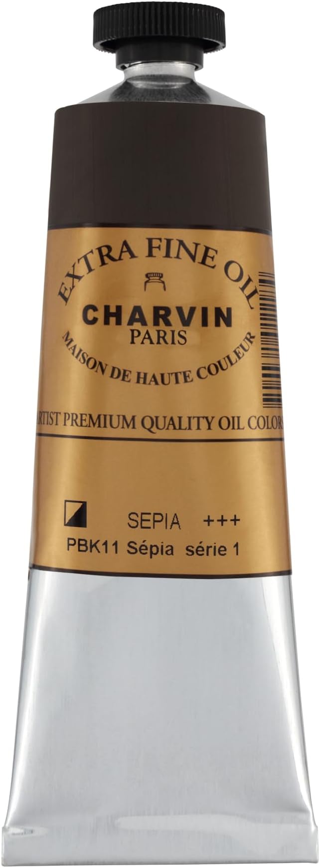 Charvin Extra Fine Oil Paint, Sepia 60 mL - Triple-Milled, Rich Texture, Poppy Oil-Based, Light-Fast, Handmade, Archival Quality