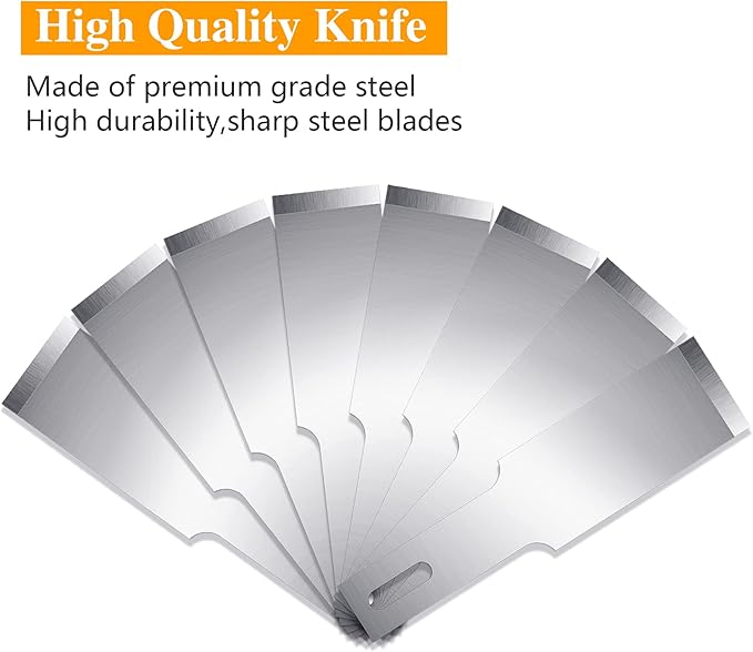 100 Pack Hobby Blades Set #17 Craft Knife Blades Refill Hobby Knife Replacement Blade with Storage Box for Art and Craft Scrapbooking Supplies Cutting Caving