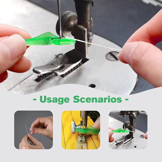 Automatic Sewing Needle Threader, Fish Type Sewing Machine Needle Threader, Simple Hand Sewing Needle Sewing Tool Set for Sewing Supplies (10 pcs)