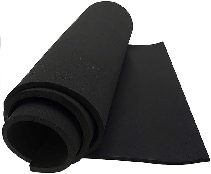 Dualplex Neoprene Sponge Foam Rubber Sheet Roll, 15 X 60 Inch X 1/8" Thick, Perfect Cosplay Padding, DIY Project Sheet - Easy Cut Non-Adhesive Multi-Function Soundproof Rubber Foam