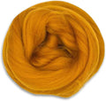 Revolution Fibers Dyed Corriedale Wool | 8.2 Ounces of Premium Combed Wool Top | 26 Micron, 100% Pure Corriedale Wool Roving, Ethically Sourced (Mustard Yellow)