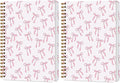 2 PCs Pink Bow Journaling Notebooks Trendy Preppy Spiral Notebook Cute Coquette Aesthetic Design Gifts for Women Teen Girls Note Books Journals for Writing Hardcover Notebook Office Classroom Supplies