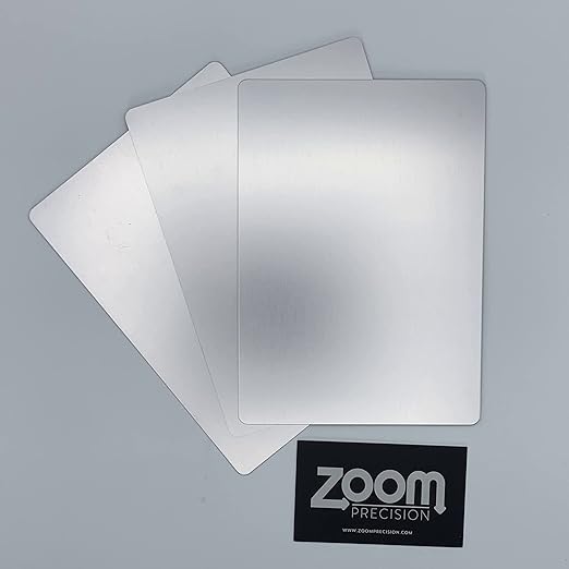 Metal Engraving Sheets for Etching with Maker, Explore Air 2, Silhouette Cameo 4, Brother Scan and Cut Zoom Precision Engraving Tool Tip Engraver; Blank Anodized Aluminum Sheets for Crafting - 3 Pack
