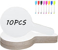 18Pcs Dry Erase Answer Paddles with Markers Thickened Handheld Double Sided Paddles Mini White Boards Small Dry Erase Signs Auction Paddles for Students Classroom Bidding Voting Games