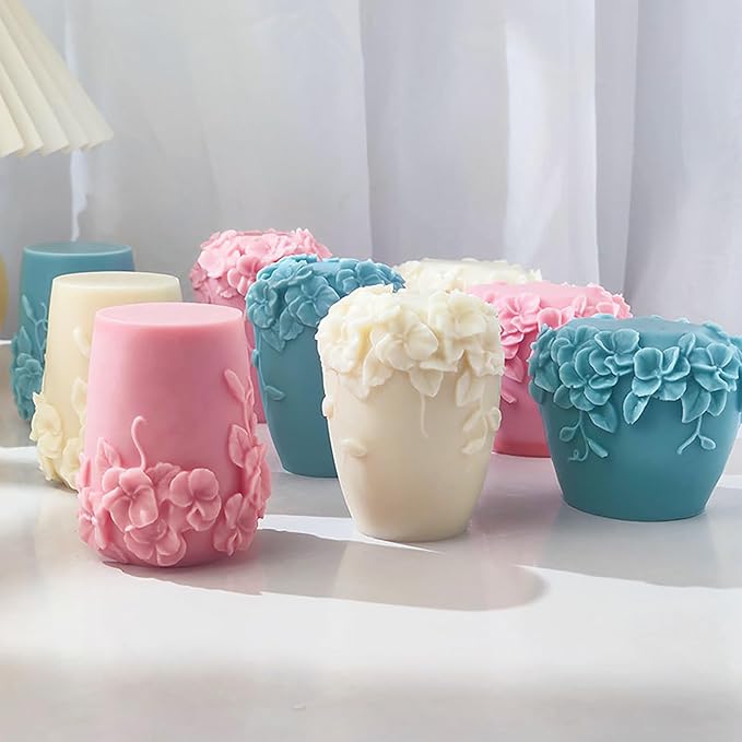 Bottle Cylinder Resin Mold - Resin Casting Silicone Molds for Home Decor & Candle Making Wave Spiral Mold