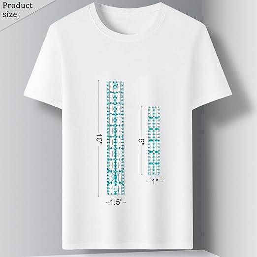 Quilting Rulers, Sewing Ruler, Acrylic Ruler for Sewing and Quilting,Cutting Ruler with Non-Slip Rings (3"x17",1.5"x17",3"x12",1.5"x10",1"x6") (Blue)