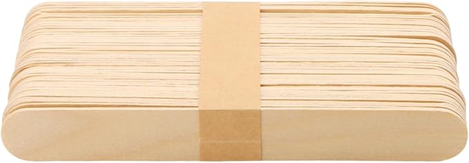 Wooden Craft Sticks, 6 Inch, 1800 Pieces, Jumbo Wood Ice Pop Sticks for Waxing, Stirring, Plant Labels, Ice Cream, Craft Project