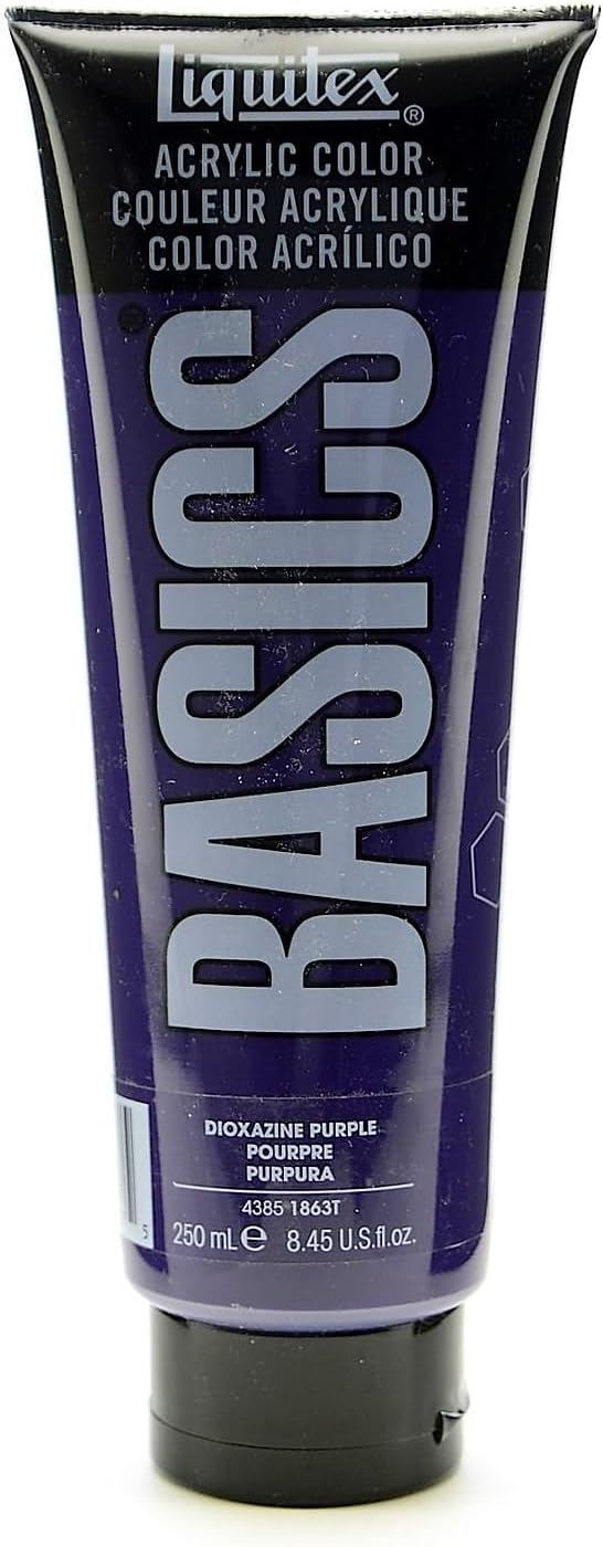 Liquitex BASICS Acrylic Paint, 250ml (8.5-oz) Tube, Dioxazine Purple