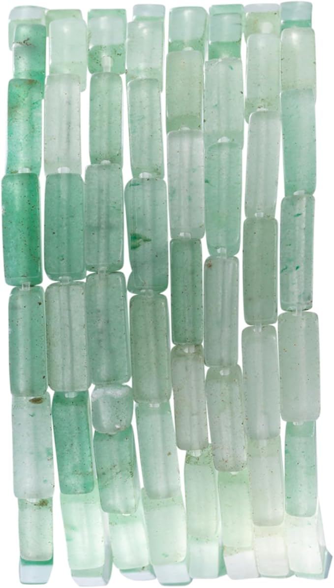 Natural Green Aventurine Rectangle Tube Beads 4x13mm 38cm/str Loose Semi Gemstone Stone Beads for Making Bracelets Necklace Earrings
