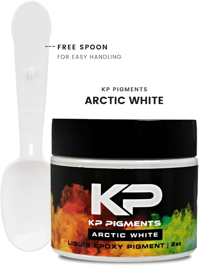 Epoxy Pigment Paste for Epoxy Resin, Tint/Pigment Paste with Spoon for Arts and Crafts, Jewelry, Resin Woodworking and More! (Arctic White)
