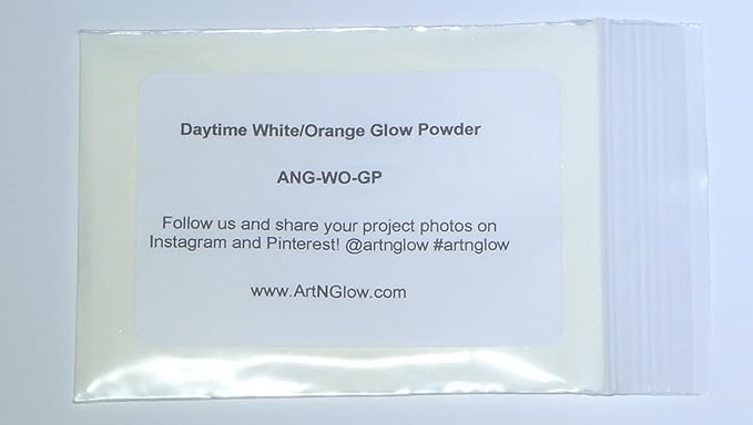 Glow in The Dark Pigment Powder - Neutral and Fluorescent Color for Art Painting, Fine Art, Nail Art Paint, and DIY Crafts - Long Lasting, 10+ Color Options - Neutral Orange - (60 Grams/ 2.12 oz)